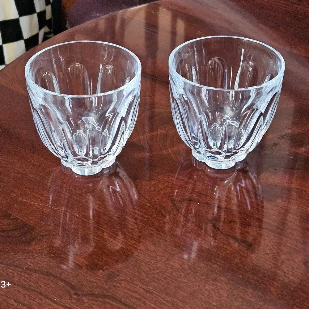 NEW 2 BACCARAT CRYSTAL FAUNACRYSTOLOPIS DOF WHISKEY CLOVER BAR GLASS TUMBLER